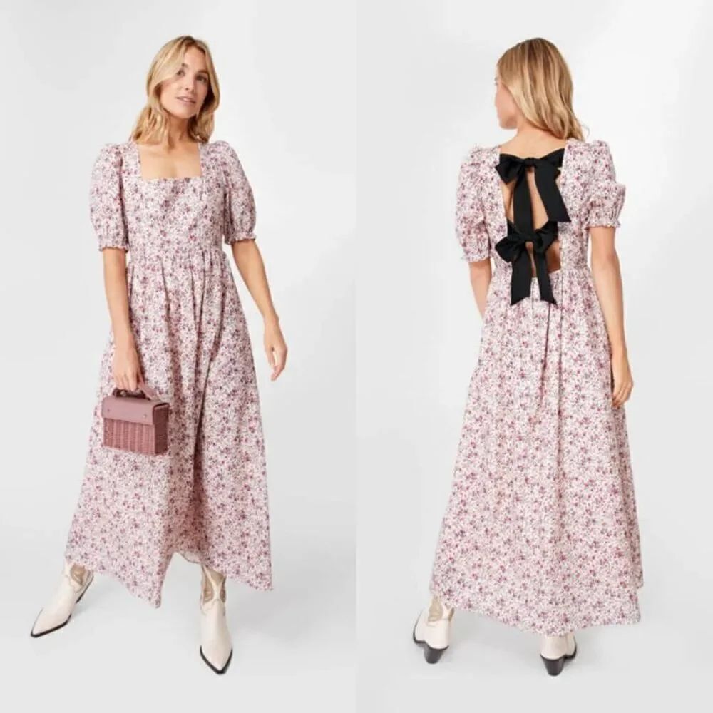 Tuckernuck HYACINTH HOUSE Pink Floral Isla Maxi Dress S NWOT